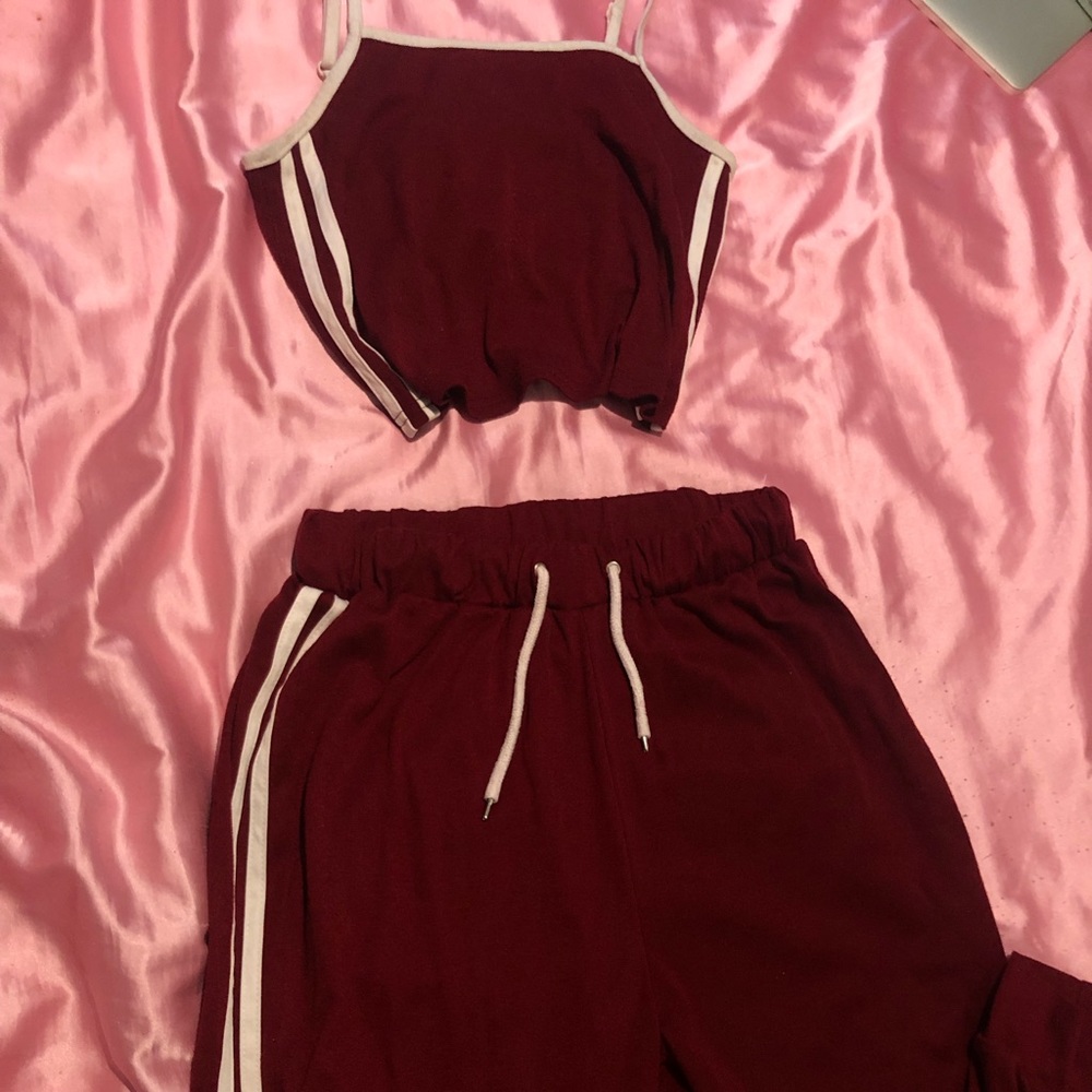 Burgundy Track Suit
